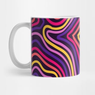 80s Sunset Wavy Lines Mug